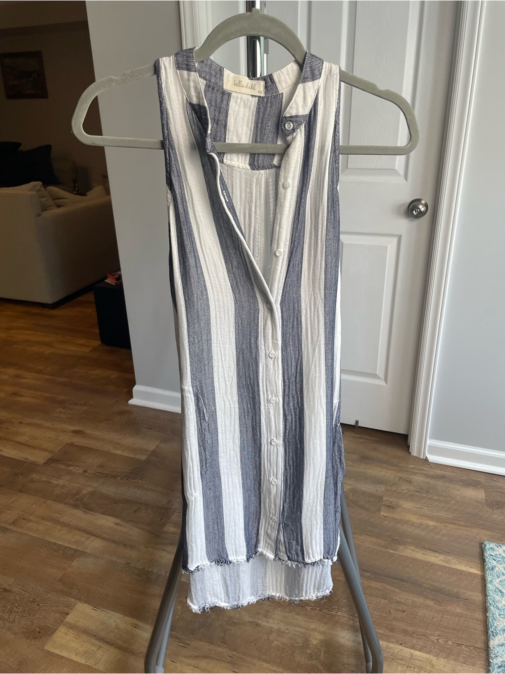 Bella Dahl frayed striped dress